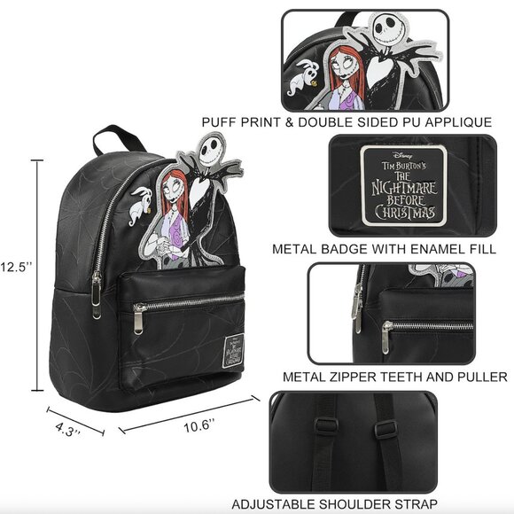 Nightmare Before Christmas 3D Mini Backpack with Zero Dog House Tombstone Wallet - Picture 8 of 14